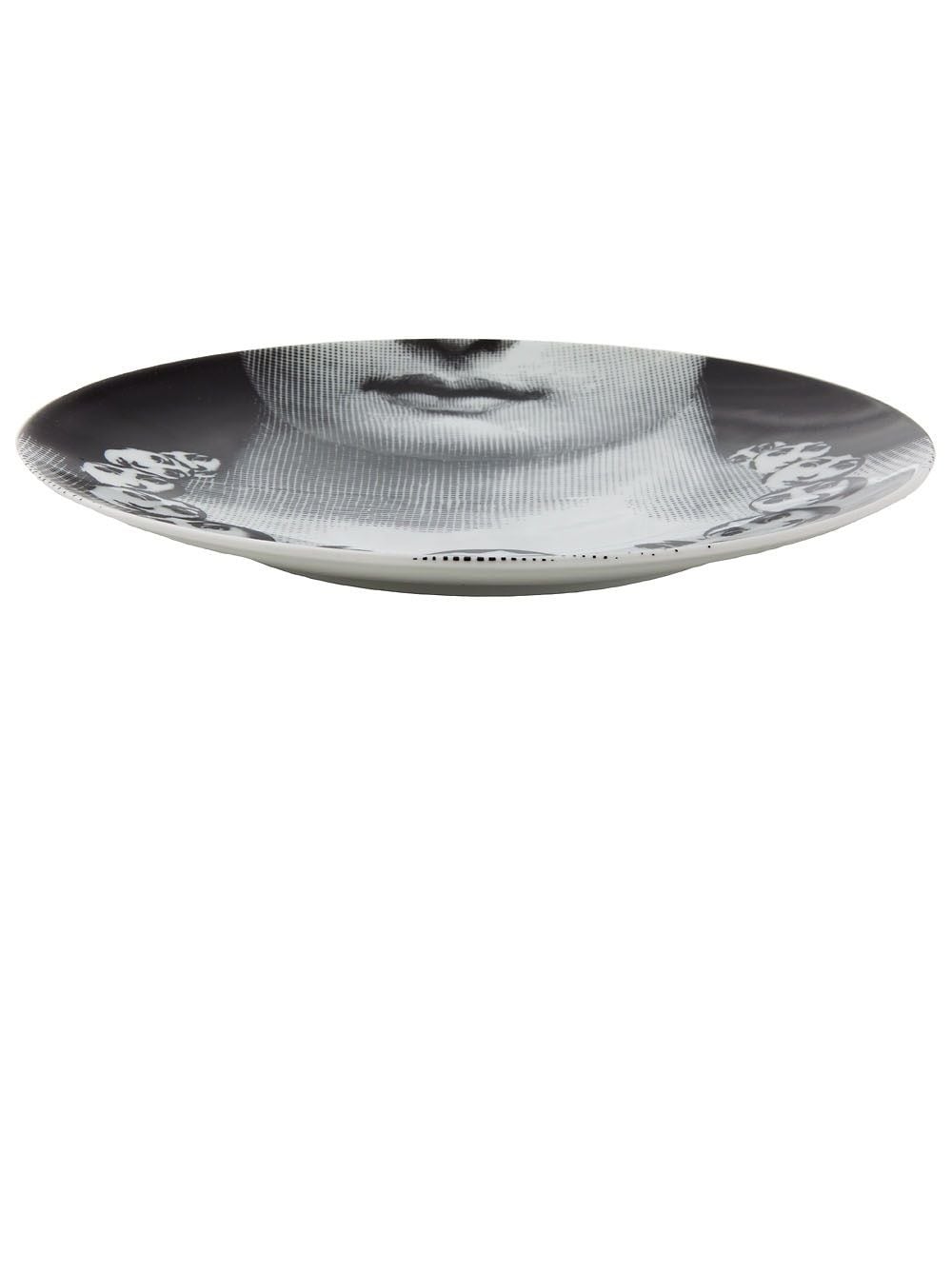 Shop Fornasetti Plate In Black