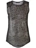 Helmut Lang Pre-Owned floral tank - Black