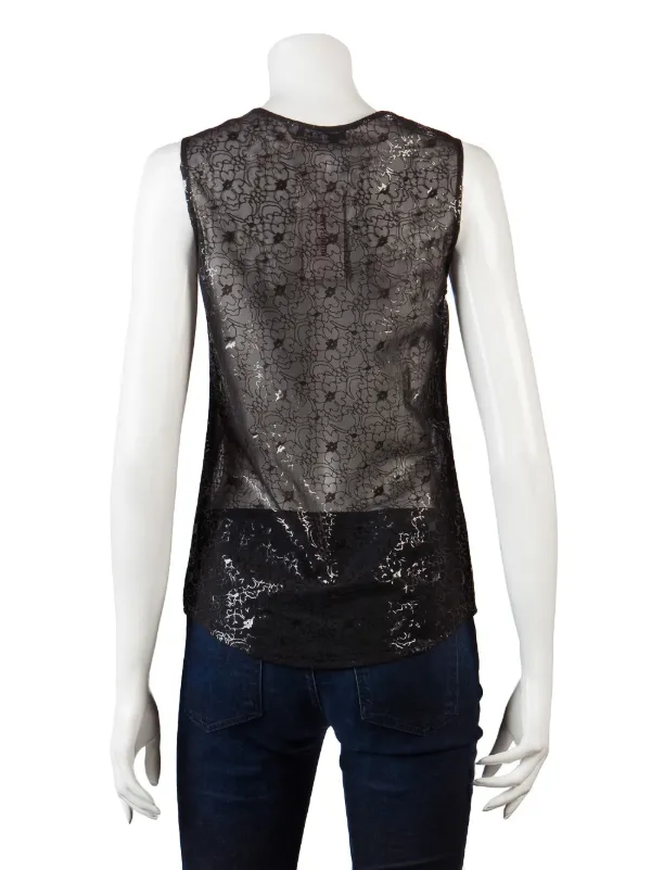 Helmut Lang Pre-Owned Floral Tank | Black | FARFETCH IN