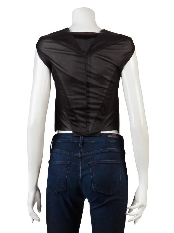 Maison Martin Margiela Pre-Owned Fitted Sheer Top | Black