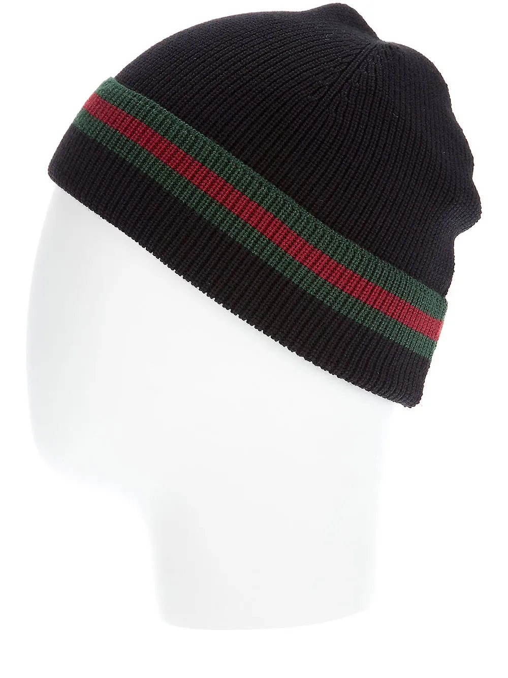 Gucci Wool And Silk Knit Cap In Blue