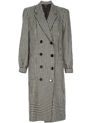 celine check coat