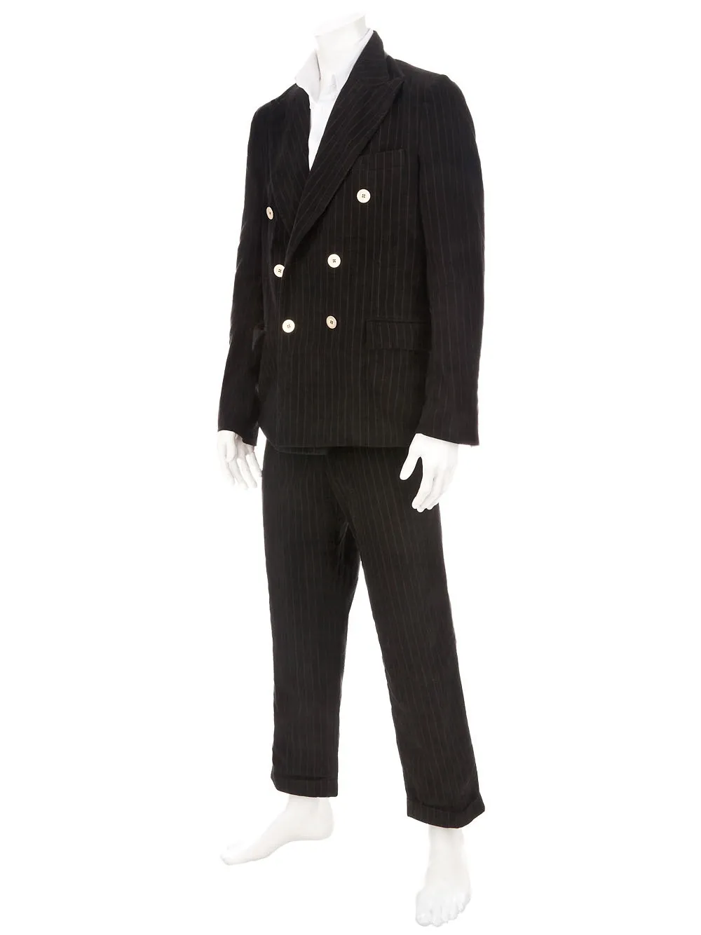  Emiliano Rinaldi Jacket With Pin Stripes   Schwarz 