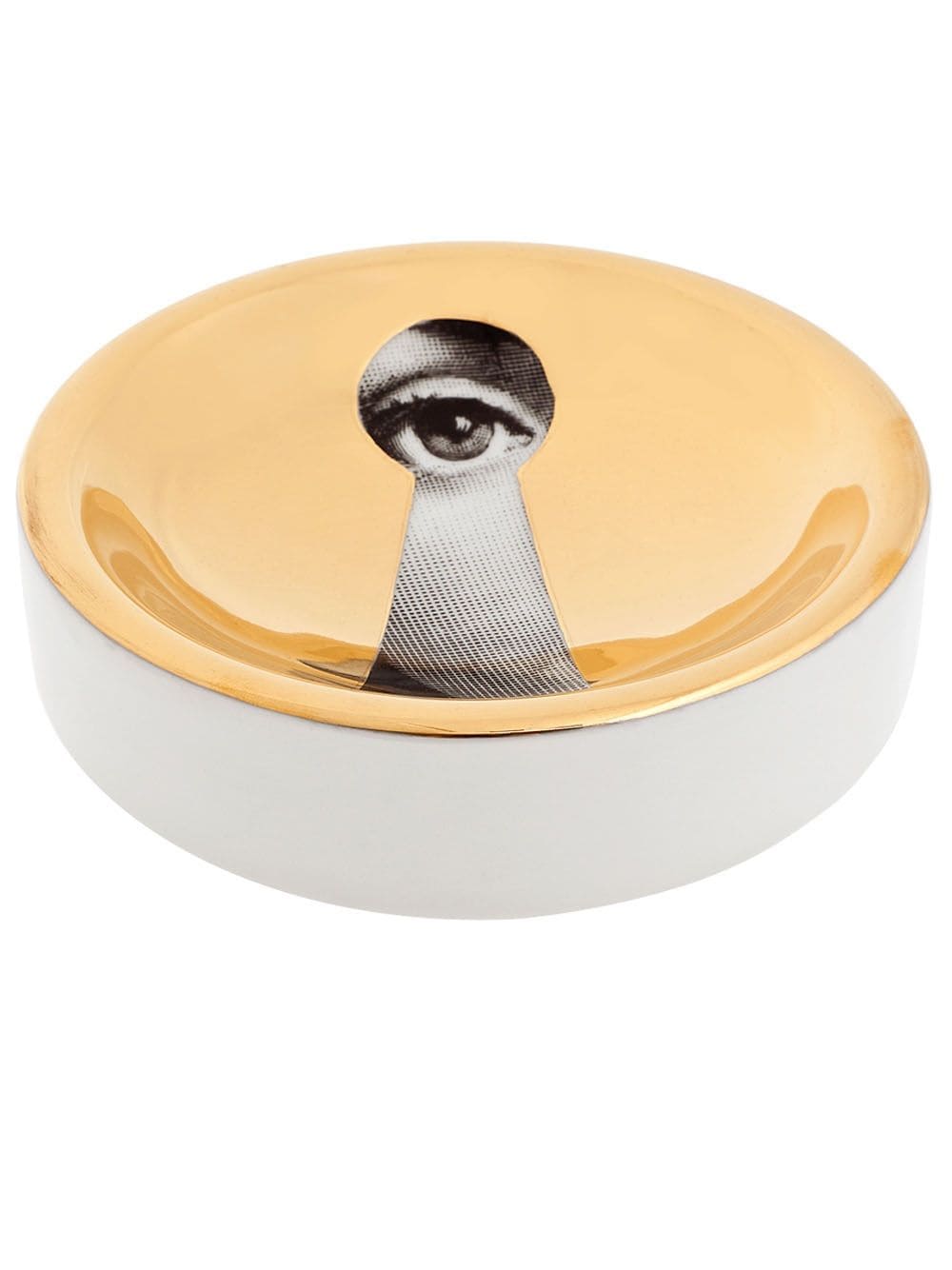 Shop Fornasetti Keyhole Dish In Metallic