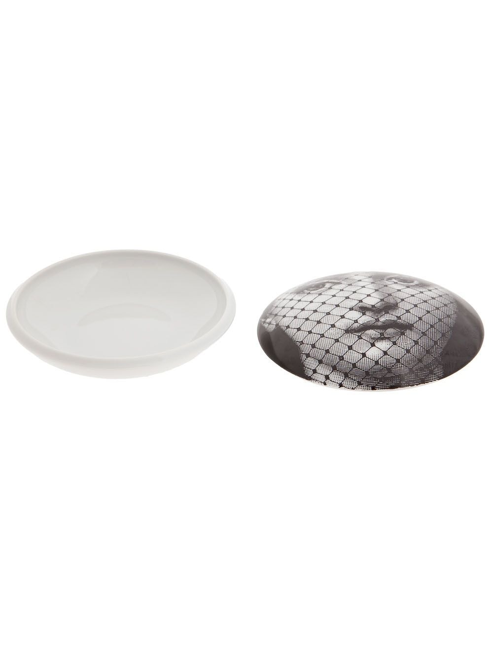 Fornasetti Small Ceramic Box In Grey