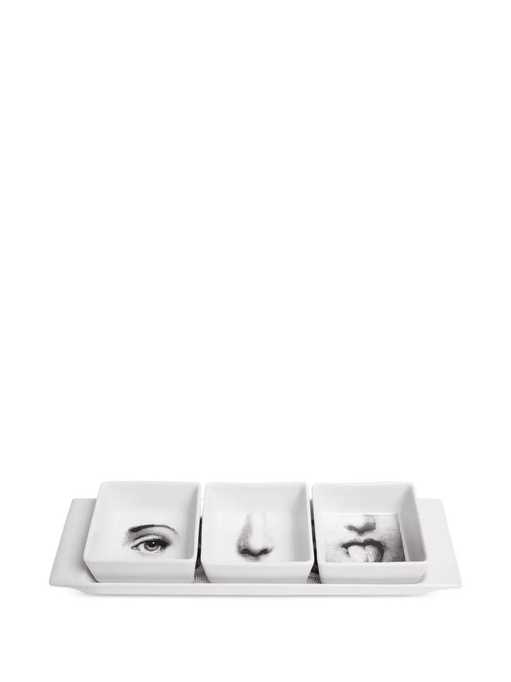 Fornasetti 프린트 트레이 세트 | 화이트 | Image 1