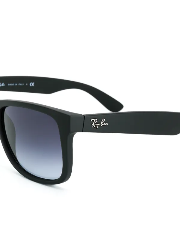 Ray-Ban Justin スクエアフレーム サングラス | ブラック | FARFETCH JP