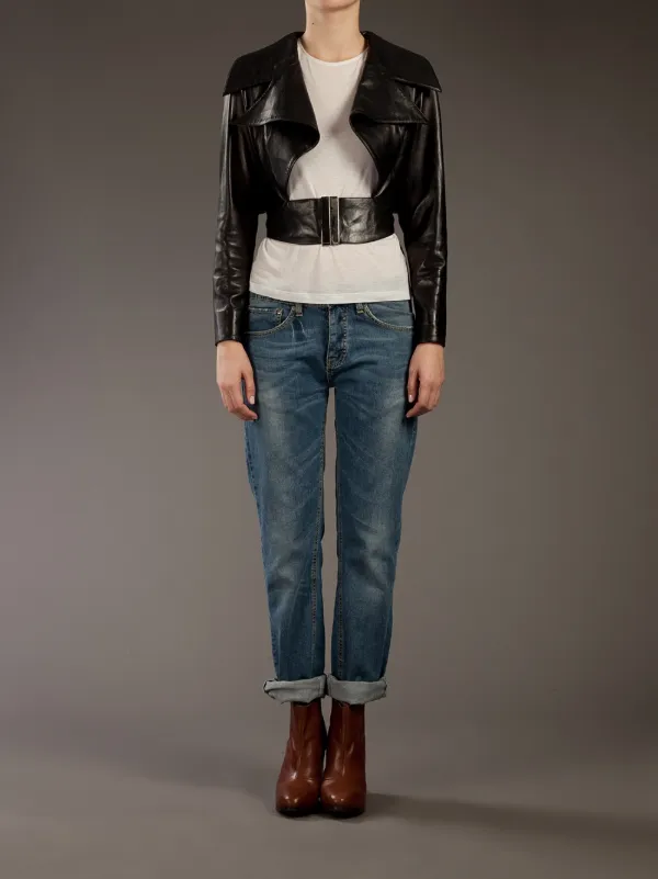 Claude Montana Pre Owned Leather Jacket Farfetch