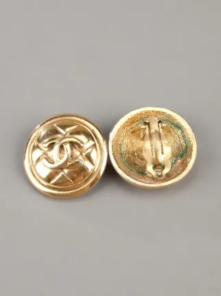 chanel earrings clip farfetch