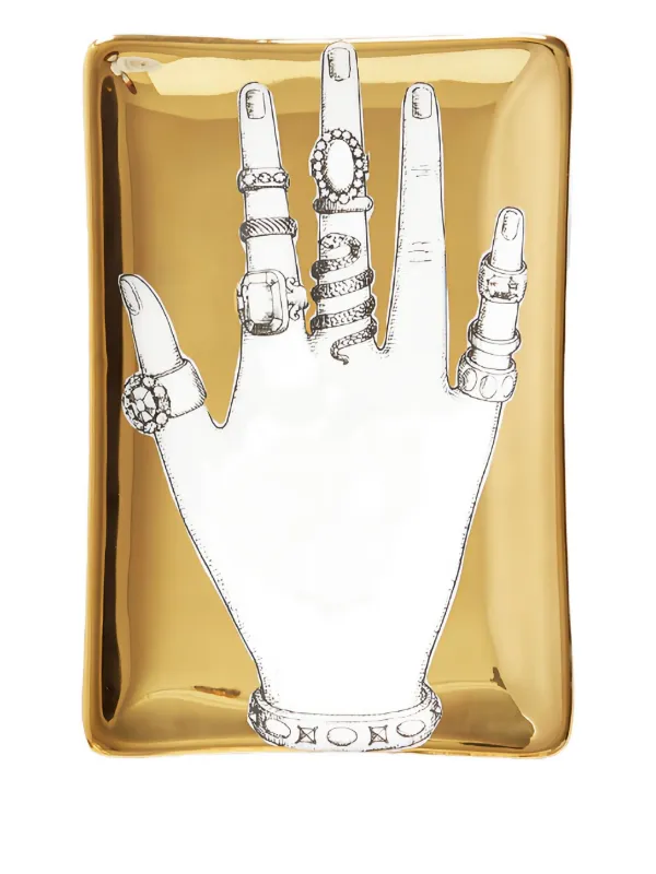 FORNASETTIスクウェアプレート Fornasetti スクエア プレート | ゴールドトーン | FARFETCH JP