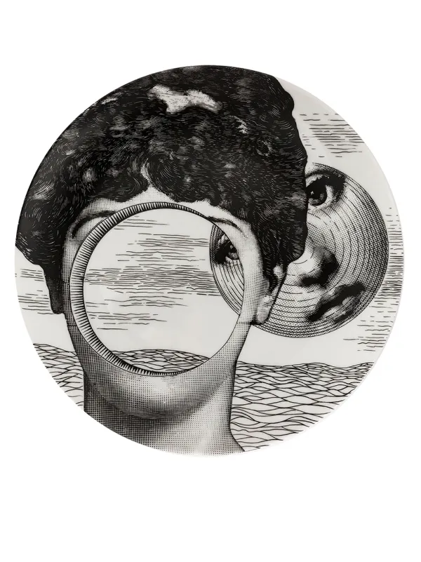 FORNASETTI 壁掛けプレート Fornasetti プリント ウォールプレート | ブラック | FARFETCH JP