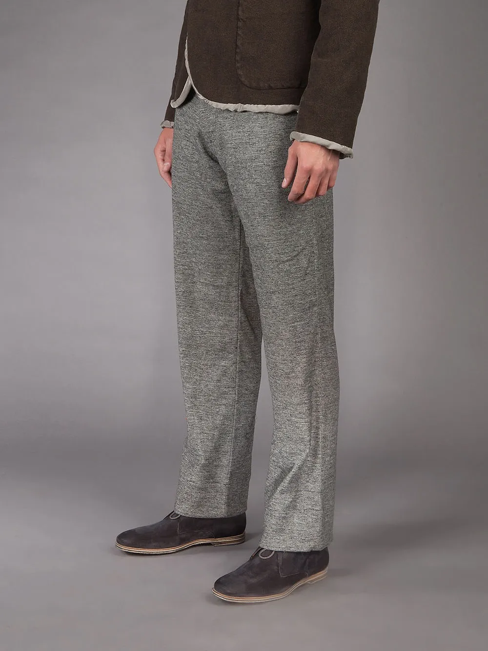  Leclaireur Melierte Strickhose   Schwarz 