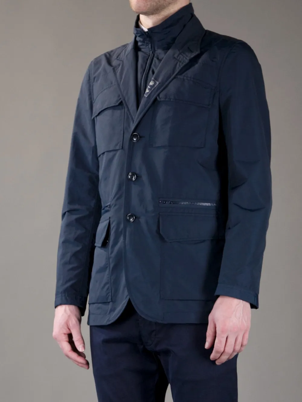 Fay Double Layer Jacket   Blau 