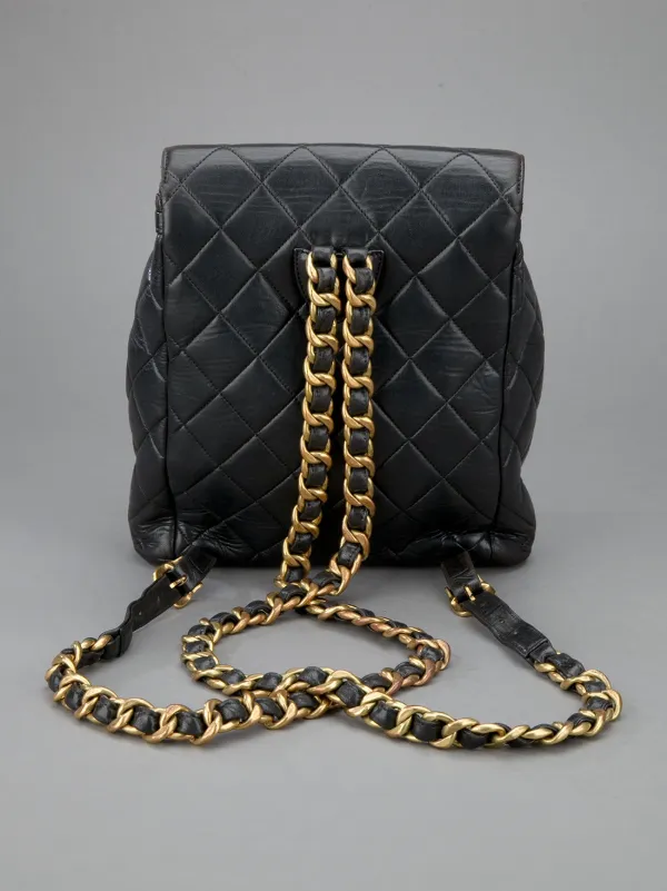 CHANEL Pre-Owned Quilted Backpack | Black | FARFETCH display picture 1