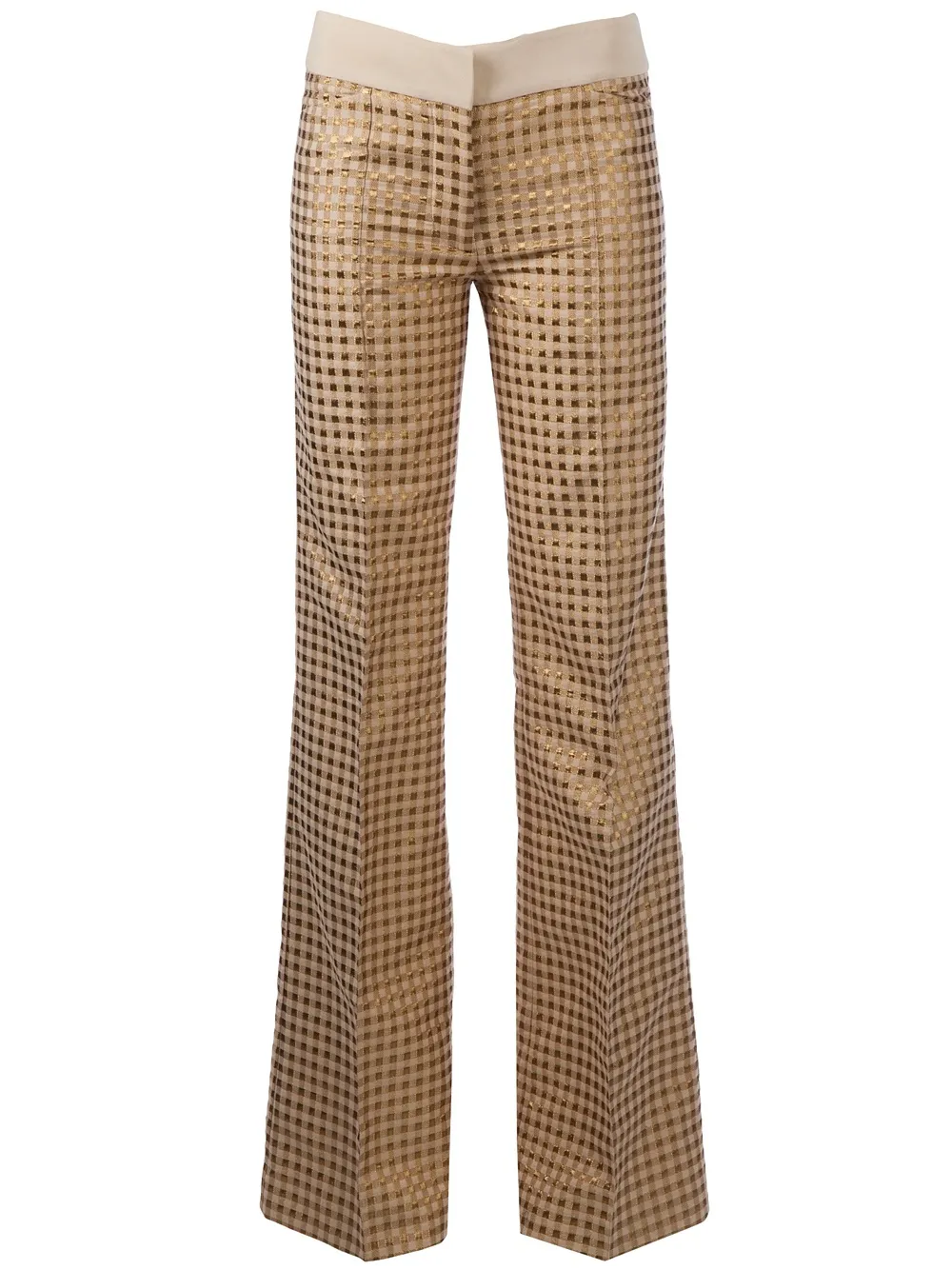 Giles Flared Trouser In Brown