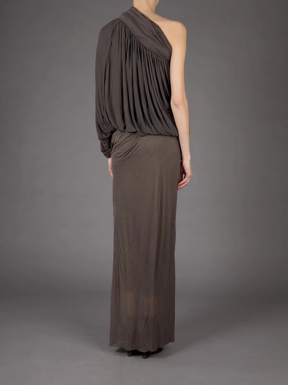 Rick Owens asymmetric sleeve dress Bruin