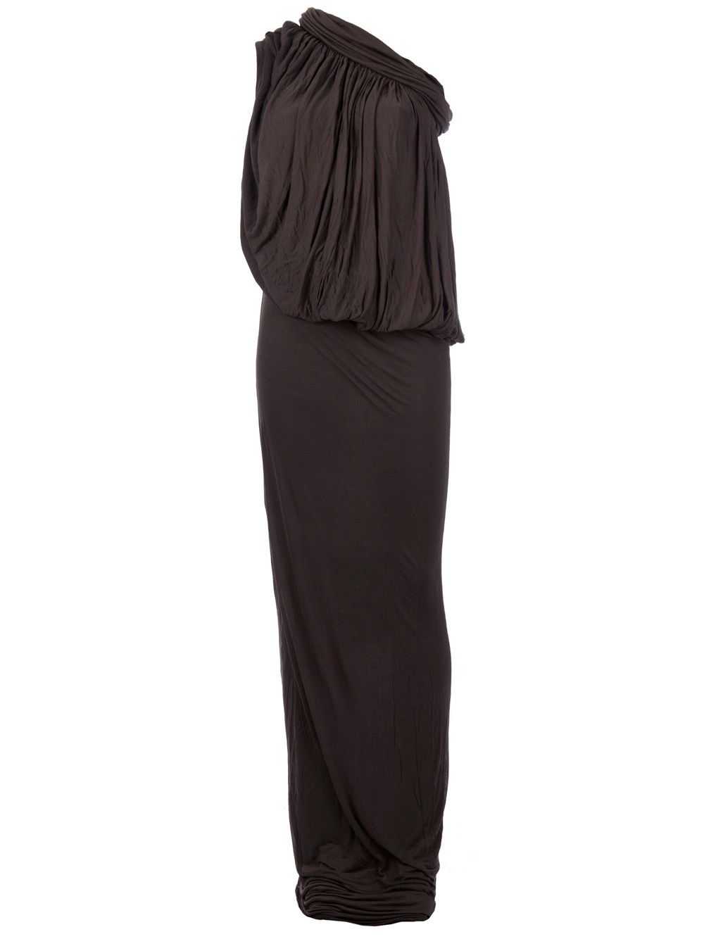 Rick Owens asymmetric sleeve dress - Marrone