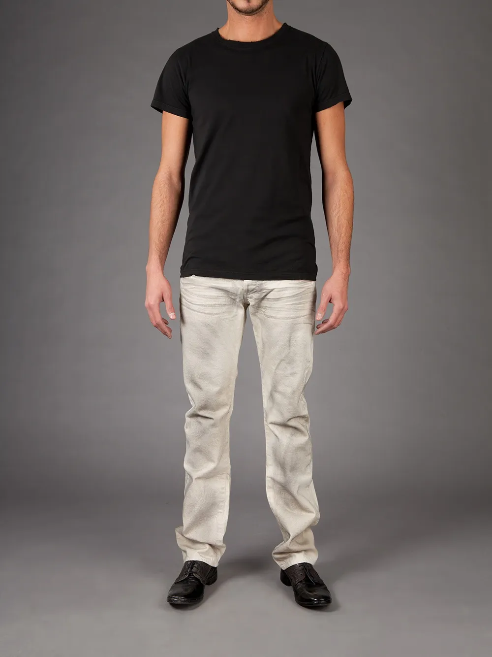 Kohzo worn straight leg jeans - Beige