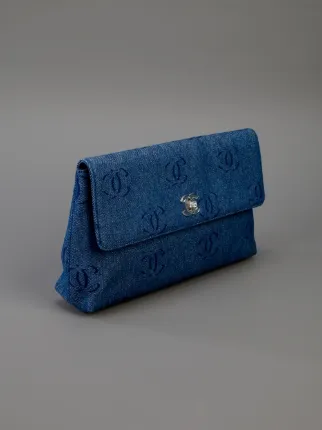 Chanel Vintage Denim Clutch - Farfetch