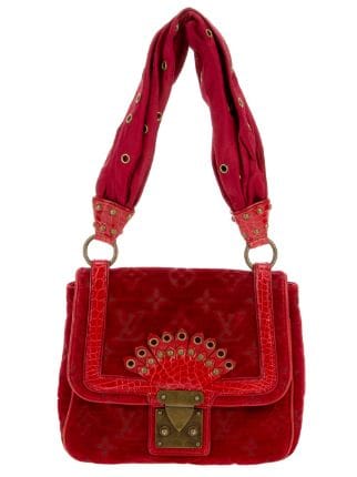 Louis Vuitton Tasche Lockit PM Crocodile leather bag red