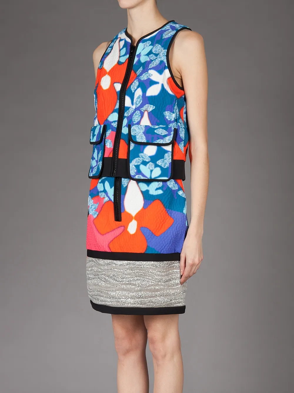  Peter Pilotto Print Gilet   Rot 