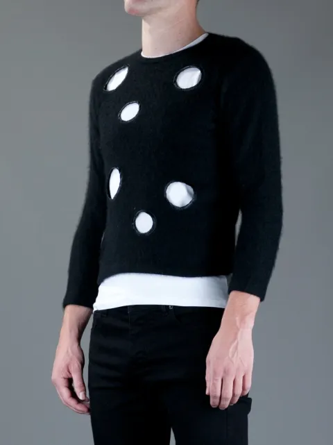 comme des garcons hole sweater