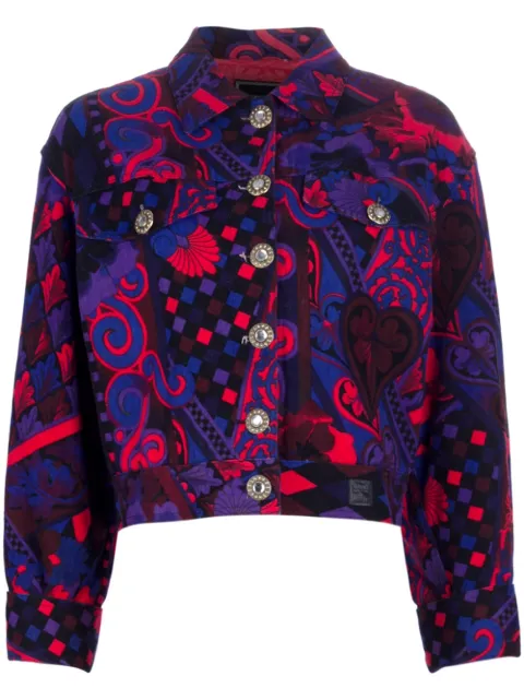 versace logo denim jacket
