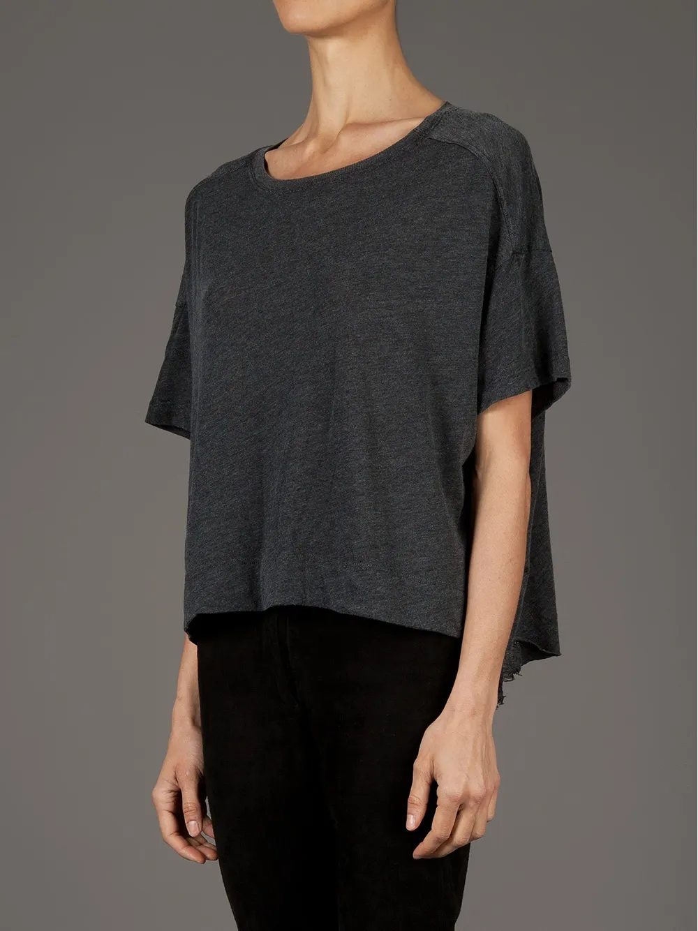 Raquel Allegra Crop Top In Gray
