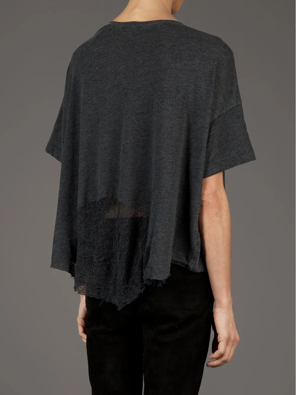 Raquel Allegra Crop Top In Gray