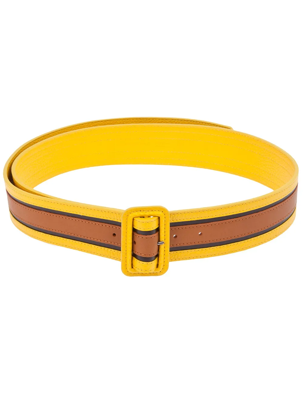 Burberry bi-colour leather belt - Giallo