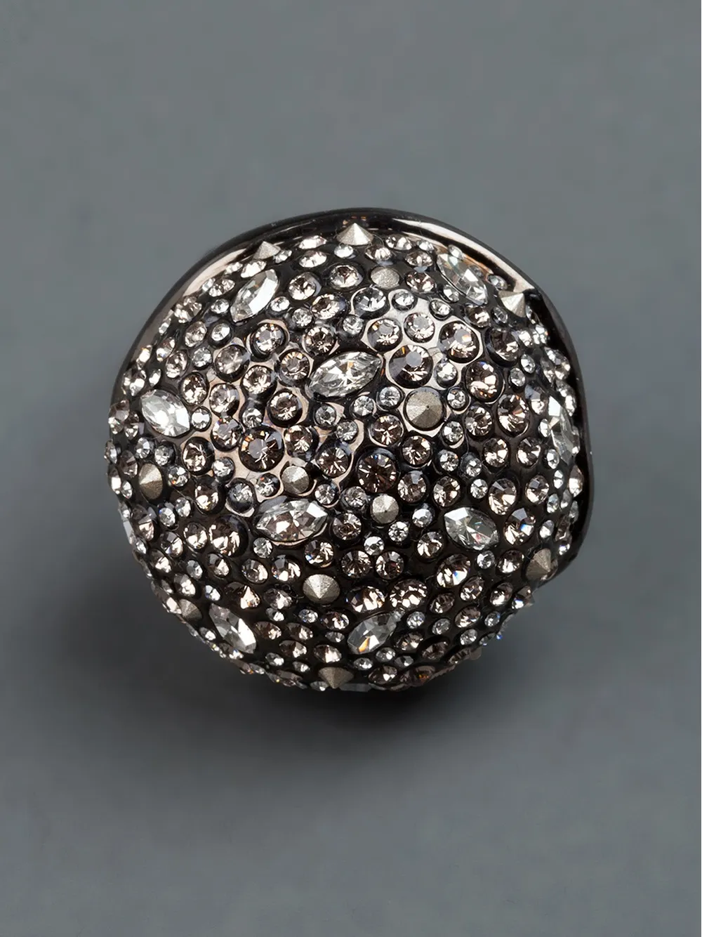 Alexis Bittar crystal studded ring - Grijs