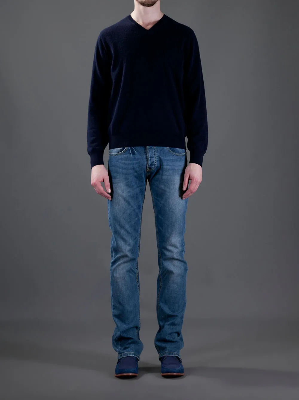 Cruciani V-neck jumper - Blauw