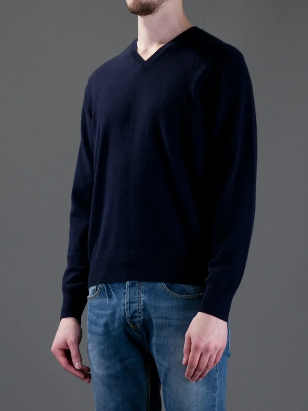  Cruciani V Neck Jumper   Blau 
