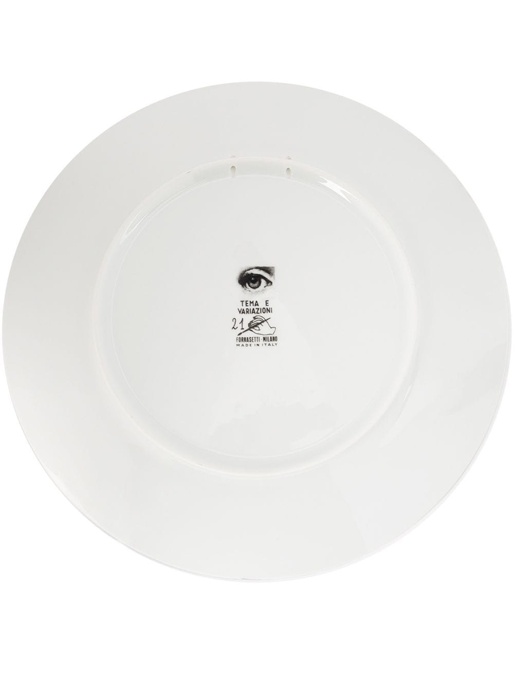 Shop Fornasetti Plate In Black