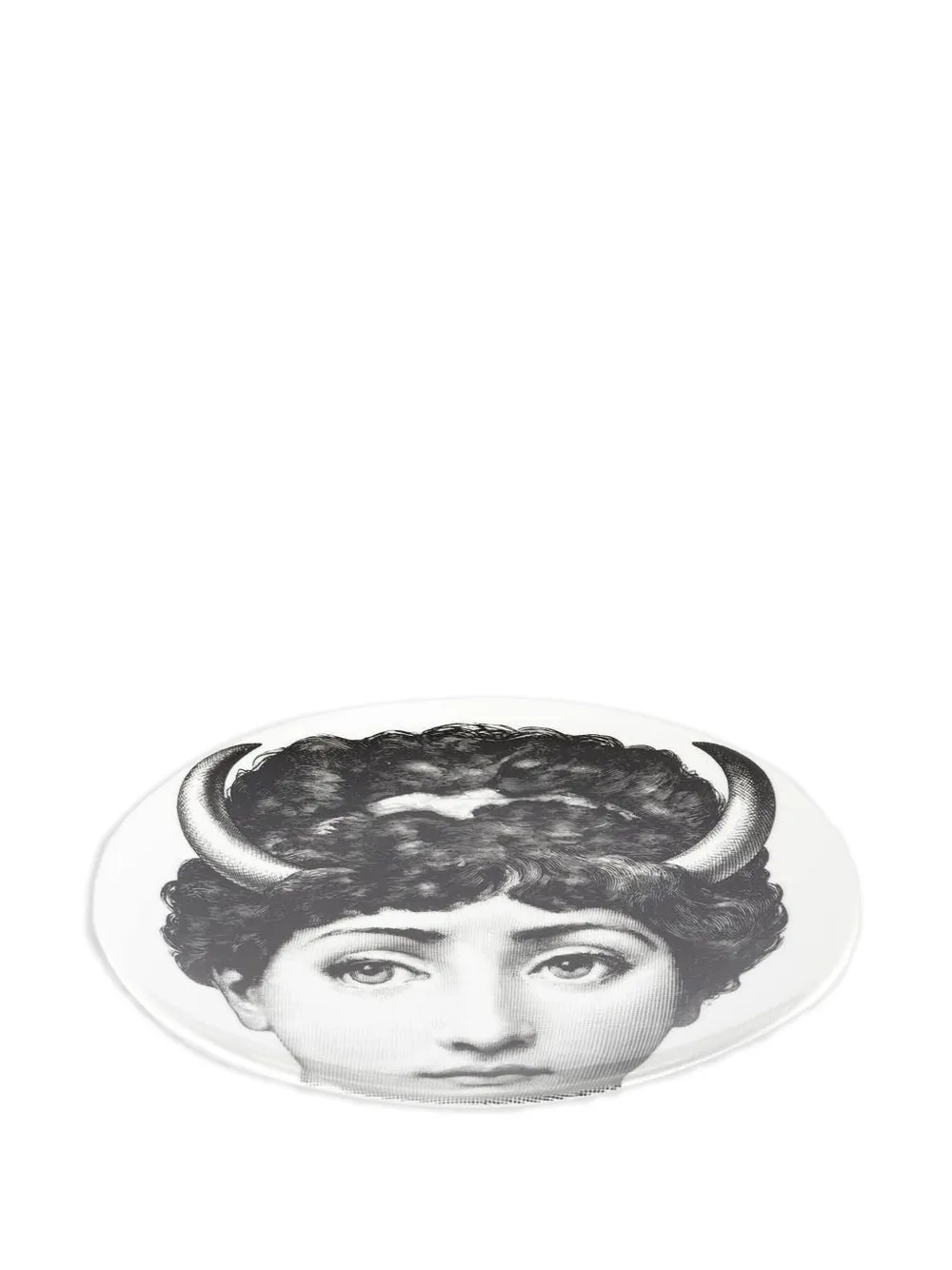  Fornasetti Printed Wall Plate - White 