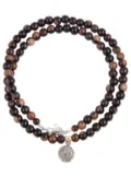 Catherine Michiels crystal disc beaded necklace - Brown