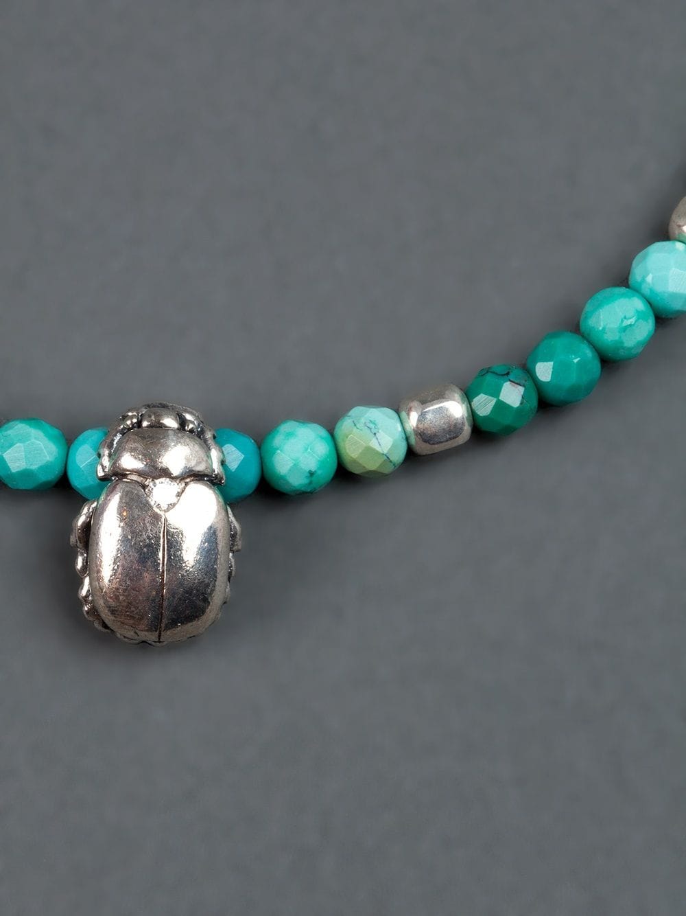Catherine Michiels scarab beetle beaded necklace - Groen
