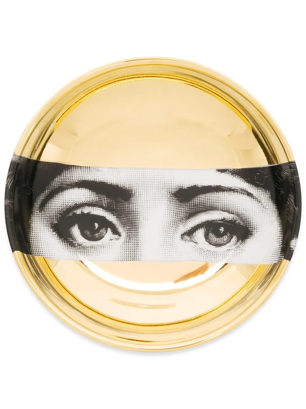 Shop Fornasetti Printed Dish In Yellow