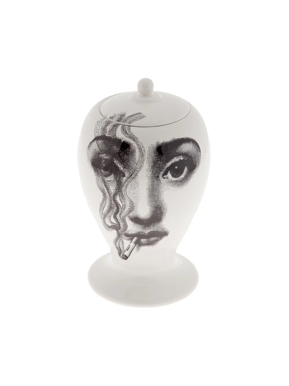 

Fornasetti "Il fumo fa male" vase - White