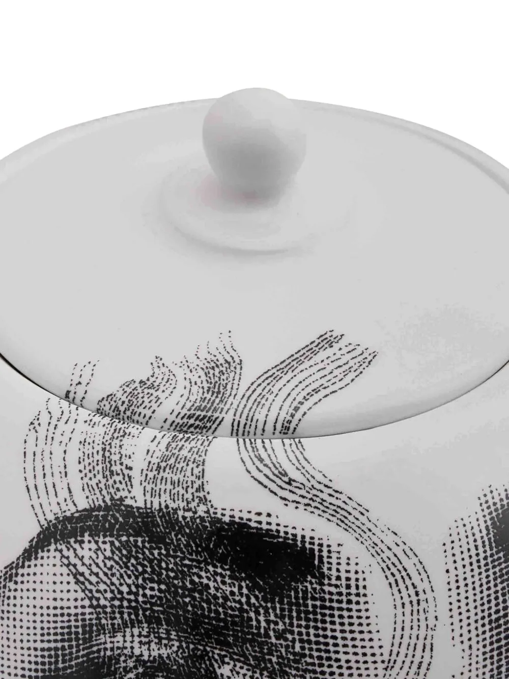  Fornasetti il Fumo Fa Male Vase   Weiß 
