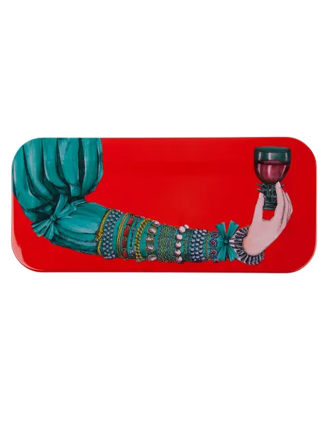 Fornasetti illustrated wine tray