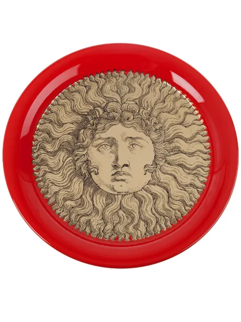 Fornasetti Sole gold red tray