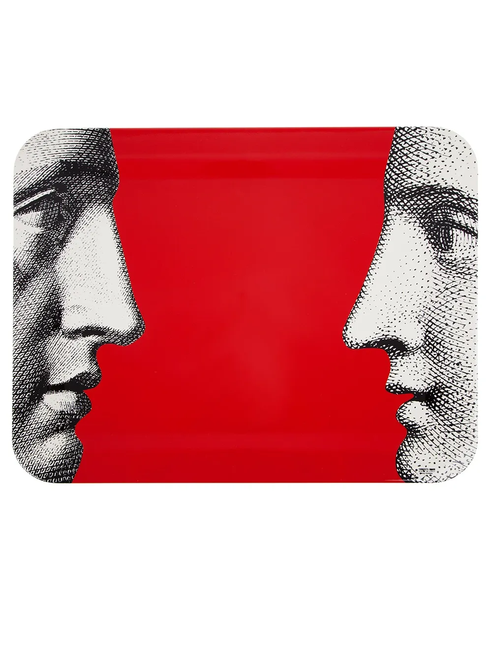 Fornasetti Vassoio 'Profile on Red' - Rosso