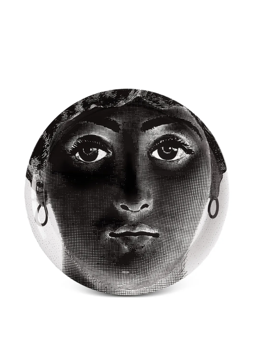 Fornasetti Donna round tray | Black | Image 1