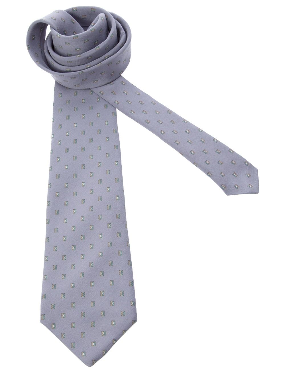 

Pierre Cardin Pre-Owned rectangle print tie - Gris