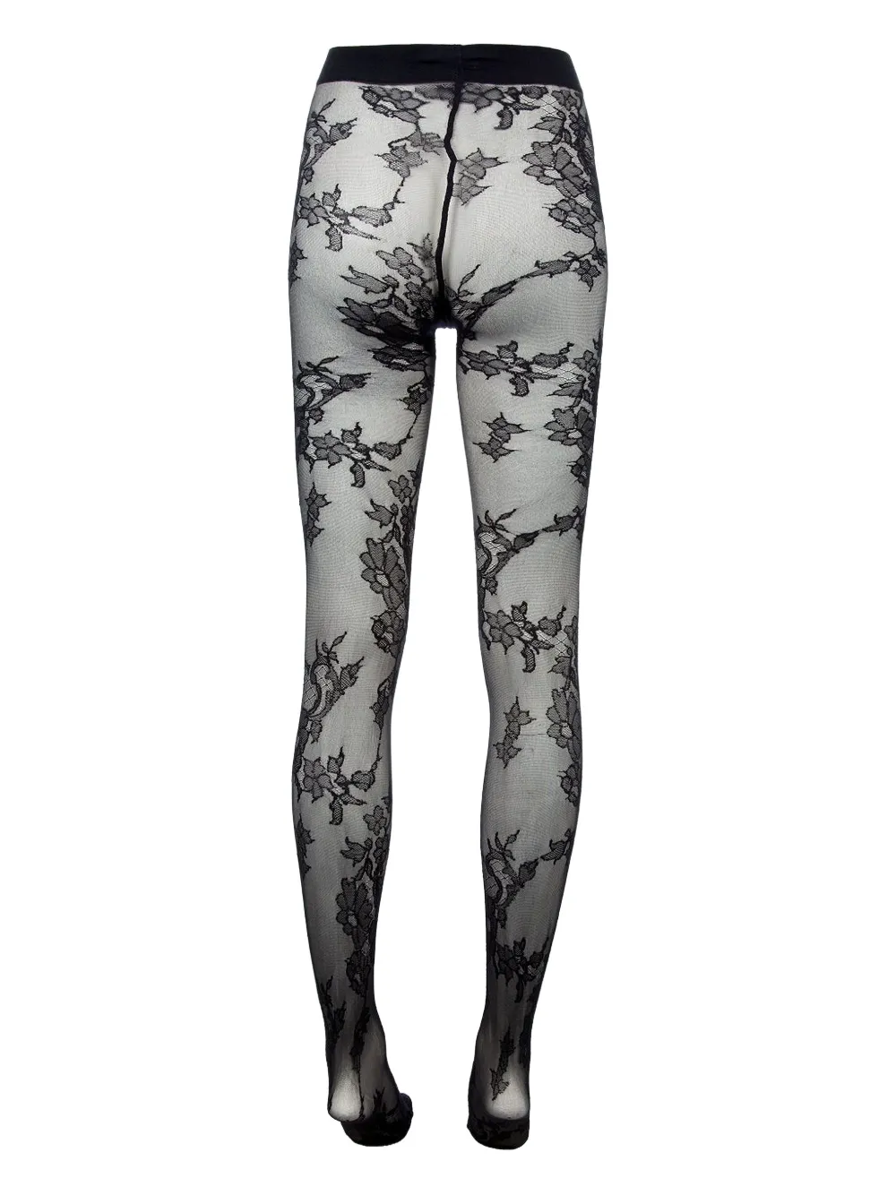 Dolce & Gabbana Floral tights Zwart