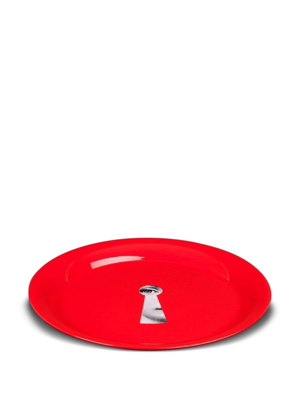 Shop Fornasetti Keyhole Tray In Red