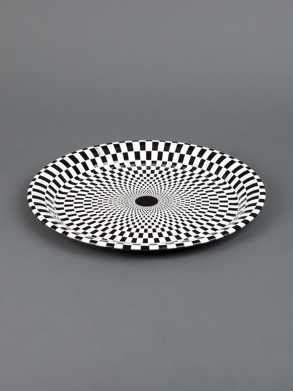 Shop Fornasetti Checked Tray In Black