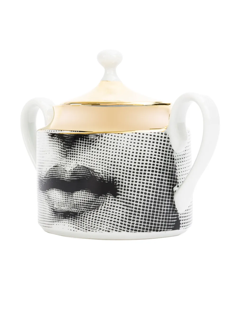 Shop Fornasetti Bocca Sugar Bowl In Black