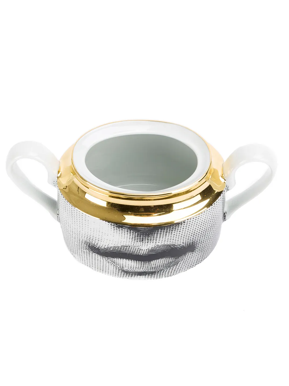 Shop Fornasetti Bocca Sugar Bowl In Black